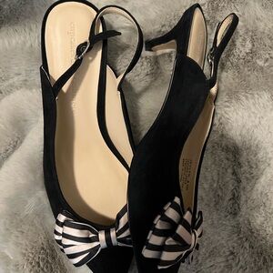 Cupcakes & Cashmere Black Stiletto Heels with Ankle Straps